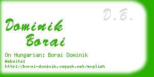 dominik borai business card